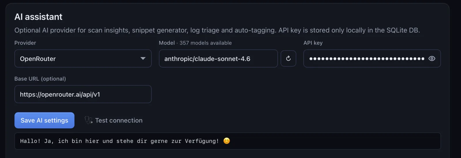Bring-your-own-key AI — ServerShelf